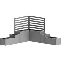 BIOHORT Blumenkasten »DaVinci«, BxHxT: 299,5 x 168 x 299,5 cm, Metall – silberfarben BIOHORT Blumenkasten »DaVinci«, BxHxT: 299,5 x 168 x 299,5 cm, Metall – silberfarben