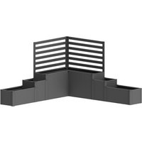 BIOHORT Blumenkasten »DaVinci«, BxHxT: 299,5 x 168 x 299,5 cm, Metall – grau BIOHORT Blumenkasten »DaVinci«, BxHxT: 299,5 x 168 x 299,5 cm, Metall – grau