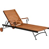 MERXX Gartenliege »Schlossgarten«, Stahl, inkl. Auflage – schwarz | braun Rabatt: 13 % MERXX Gartenliege »Schlossgarten«, Stahl, inkl. Auflage – schwarz | braun Rabatt: 13 %