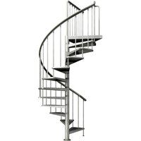 DOLLE Außenspindeltreppe »Gardenspin«, Ø: 155 cm, silberfarben, Stahl DOLLE Außenspindeltreppe »Gardenspin«, Ø: 155 cm, silberfarben, Stahl