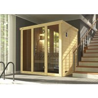 WEKA Sauna »Kemi Panorama 2«, BxHxT: 211 x 200 x 169 cm, mit Glastür und Fenster – braun WEKA Sauna »Kemi Panorama 2«, BxHxT: 211 x 200 x 169 cm, mit Glastür und Fenster – braun