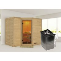 KARIBU Sauna »Riga 2«, inkl. 9 kW Saunaofen mit integrierter Steuerung, für 4 Personen – beige KARIBU Sauna »Riga 2«, inkl. 9 kW Saunaofen mit integrierter Steuerung, für 4 Personen – beige