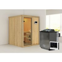 KARIBU Sauna »Tallinn«, inkl. 9 kW Bio-Kombi-Saunaofen mit externer Steuerung, für 3 Personen – beige KARIBU Sauna »Tallinn«, inkl. 9 kW Bio-Kombi-Saunaofen mit externer Steuerung, für 3 Personen – beige
