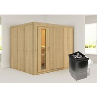 KARIBU Sauna »Jöhvi«, inkl. 9 kW Saunaofen mit integrierter Steuerung, für 4 Personen – beige KARIBU Sauna »Jöhvi«, inkl. 9 kW Saunaofen mit integrierter Steuerung, für 4 Personen – beige