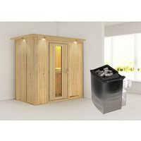 KARIBU Sauna »Pärnu«, inkl. 9 kW Saunaofen mit integrierter Steuerung, für 2 Personen – beige KARIBU Sauna »Pärnu«, inkl. 9 kW Saunaofen mit integrierter Steuerung, für 2 Personen – beige