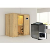 KARIBU Sauna »Pärnu«, inkl. 9 kW Bio-Kombi-Saunaofen mit externer Steuerung, für 2 Personen – beige KARIBU Sauna »Pärnu«, inkl. 9 kW Bio-Kombi-Saunaofen mit externer Steuerung, für 2 Personen – beige
