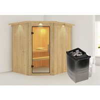 KARIBU Sauna »Maardu«, inkl. 9 kW Saunaofen mit integrierter Steuerung, für 3 Personen – beige KARIBU Sauna »Maardu«, inkl. 9 kW Saunaofen mit integrierter Steuerung, für 3 Personen – beige