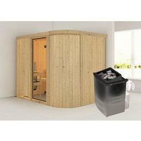 KARIBU Sauna »Saue 4«, inkl. 9 kW Saunaofen mit integrierter Steuerung, für 3 Personen – beige KARIBU Sauna »Saue 4«, inkl. 9 kW Saunaofen mit integrierter Steuerung, für 3 Personen – beige