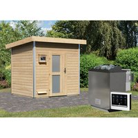 KARIBU Saunahaus »Segewold«, BxTxH: 231 x 196 x 238 cm, 9 kW Bio-Kombi-Ofen mit ext. Steuerung – beige KARIBU Saunahaus »Segewold«, BxTxH: 231 x 196 x 238 cm, 9 kW Bio-Kombi-Ofen mit ext. Steuerung – beige