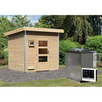 KARIBU Saunahaus »Segewold«, BxTxH: 231 x 196 x 238 cm, 9 kW Bio-Kombi-Ofen mit ext. Steuerung – beige KARIBU Saunahaus »Segewold«, BxTxH: 231 x 196 x 238 cm, 9 kW Bio-Kombi-Ofen mit ext. Steuerung – beige