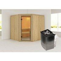 KARIBU Sauna »Kotka «, inkl. Saunaofen mit integrierter Steuerung, für 5 Personen – beige KARIBU Sauna »Kotka «, inkl. Saunaofen mit integrierter Steuerung, für 5 Personen – beige