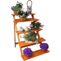 PROMADINO Blumentreppe, BxH: 78 x 109 cm, Kiefernholz, honig – braun PROMADINO Blumentreppe, BxH: 78 x 109 cm, Kiefernholz, honig – braun