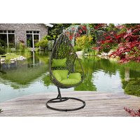 GREEMOTION Hängesessel »Kuba«, Stahl, inkl. Auflagen, BxHxT: 103 x 210 x 103 cm – braun GREEMOTION Hängesessel »Kuba«, Stahl, inkl. Auflagen, BxHxT: 103 x 210 x 103 cm – braun