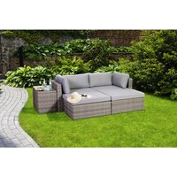 GREEMOTION Loungeset »Palma«, grau, Metall, 4 Sitzplätze GREEMOTION Loungeset »Palma«, grau, Metall, 4 Sitzplätze