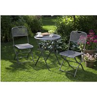 GREEMOTION Balkonmöbelset »Estera«, Metall, 3-teilig – grau GREEMOTION Balkonmöbelset »Estera«, Metall, 3-teilig – grau