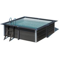 GRE Rechteckpool Set »Avantgarde«, quadratisch, BxLxH: 326 x 326 x 96 cm – grau GRE Rechteckpool Set »Avantgarde«, quadratisch, BxLxH: 326 x 326 x 96 cm – grau