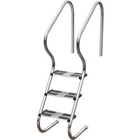 GRE Pool-Leiter, edelstahlfarben, für Einbaubecken – grau GRE Pool-Leiter, edelstahlfarben, für Einbaubecken – grau