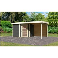 KARIBU Gartenhaus »Schwandorf 5«, Holz, BxHxT: 462 x 218 x 246 cm (Außenmaße inkl. Dachüberstand) - grau |  Fichte  |  5,76 m² KARIBU Gartenhaus »Schwandorf 5«, Holz, BxHxT: 462 x 218 x 246 cm (Außenmaße inkl. Dachüberstand) - grau |  Fichte  |  5,76 m²