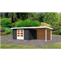 KARIBU Gartenhaus »Bastrup 7«, Holz, BxHxT: 639 x 222 x 297 cm (Außenmaße) – grau KARIBU Gartenhaus »Bastrup 7«, Holz, BxHxT: 639 x 222 x 297 cm (Außenmaße) – grau