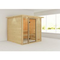 KARIBU Sauna »Jutta«, für 4 Personen, ohne Ofen – beige KARIBU Sauna »Jutta«, für 4 Personen, ohne Ofen – beige