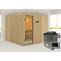 KARIBU Sauna »Arvika«, inkl. Saunaofen mit externer Steuerung, für 5 Personen – beige KARIBU Sauna »Arvika«, inkl. Saunaofen mit externer Steuerung, für 5 Personen – beige