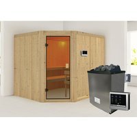 KARIBU Sauna »Horna «, inkl. Saunaofen mit externer Steuerung, für 5 Personen – beige KARIBU Sauna »Horna «, inkl. Saunaofen mit externer Steuerung, für 5 Personen – beige
