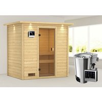 KARIBU Sauna »Selena«, inkl. Saunaofen mit externer Steuerung, für 4 Personen – beige KARIBU Sauna »Selena«, inkl. Saunaofen mit externer Steuerung, für 4 Personen – beige