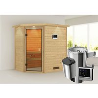 KARIBU Sauna »Jella«, inkl. Saunaofen mit externer Steuerung, für 4 Personen – beige KARIBU Sauna »Jella«, inkl. Saunaofen mit externer Steuerung, für 4 Personen – beige