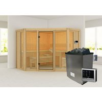 KARIBU Sauna »Ehmja 2«, BxHxT:231 x 198 x 231 cm, ohne Dachkranz – beige KARIBU Sauna »Ehmja 2«, BxHxT:231 x 198 x 231 cm, ohne Dachkranz – beige