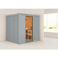 KARIBU Sauna »Rakvere«, BxHxT:196 x 198 x 170 cm, mit Dachkranz, terragrau Rabatt: 18 % KARIBU Sauna »Rakvere«, BxHxT:196 x 198 x 170 cm, mit Dachkranz, terragrau Rabatt: 18 %