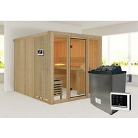 KARIBU Sauna »Nomme«, BxHxT:216 x 198 x 234 cm, lichtgrau – beige KARIBU Sauna »Nomme«, BxHxT:216 x 198 x 234 cm, lichtgrau – beige