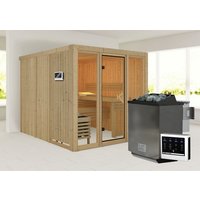 KARIBU Sauna »Nomme«, BxHxT:216 x 198 x 234 cm, lichtgrau – beige KARIBU Sauna »Nomme«, BxHxT:216 x 198 x 234 cm, lichtgrau – beige