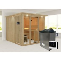 KARIBU Sauna »Nomme«, BxHxT:240,5 x 202 x 248 cm, lichtgrau – beige KARIBU Sauna »Nomme«, BxHxT:240,5 x 202 x 248 cm, lichtgrau – beige