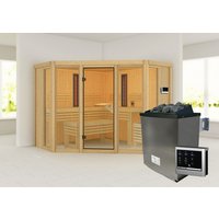 KARIBU Sauna »Mava«, BxHxT:231 x 198 x 231 cm, naturbelassen – beige KARIBU Sauna »Mava«, BxHxT:231 x 198 x 231 cm, naturbelassen – beige