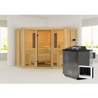 KARIBU Sauna »Mava«, BxHxT:231 x 198 x 231 cm, naturbelassen – beige KARIBU Sauna »Mava«, BxHxT:231 x 198 x 231 cm, naturbelassen – beige