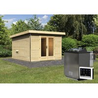 KARIBU Sauna »Kuusalu 2«, BxHxT:309 x 229 x 309 cm, 5 Personen – beige KARIBU Sauna »Kuusalu 2«, BxHxT:309 x 229 x 309 cm, 5 Personen – beige