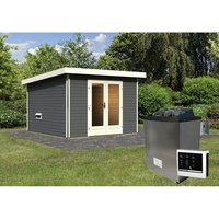 KARIBU Sauna »Kuusalu 2«, BxHxT:309 x 229 x 309 cm, 5 Personen – grau KARIBU Sauna »Kuusalu 2«, BxHxT:309 x 229 x 309 cm, 5 Personen – grau