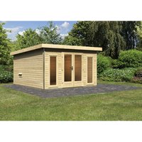 KARIBU Sauna »Kuusalu 4«, BxHxT:369 x 229 x 369 cm, 5 Personen – beige KARIBU Sauna »Kuusalu 4«, BxHxT:369 x 229 x 369 cm, 5 Personen – beige