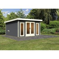KARIBU Sauna »Kuusalu 4«, BxHxT:369 x 229 x 369 cm, 5 Personen – grau KARIBU Sauna »Kuusalu 4«, BxHxT:369 x 229 x 369 cm, 5 Personen – grau