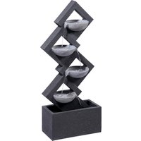 DOBAR Gartenbrunnen, mit 4 Schalen, BxHxL: 20,5 x 100,5 x 41,5 cm, Polyresin – grau DOBAR Gartenbrunnen, mit 4 Schalen, BxHxL: 20,5 x 100,5 x 41,5 cm, Polyresin – grau