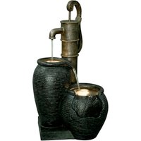 DOBAR Gartenbrunnen, mit Handpumpe, BxHxL: 38,5 x 84 x 47,5 cm, Polyresin – schwarz DOBAR Gartenbrunnen, mit Handpumpe, BxHxL: 38,5 x 84 x 47,5 cm, Polyresin – schwarz