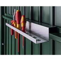 Ecostar Werkzeughalter, Breite: 35 cm, Metall, für Gerätehaus – silberfarben Ecostar Werkzeughalter, Breite: 35 cm, Metall, für Gerätehaus – silberfarben