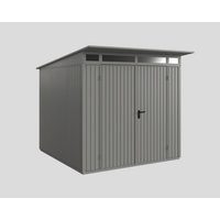 Ecostar Gerätehaus »Trend-P«, Metall, BxHxT: 238 x 232,3 x 238 cm (Außenmaße inkl. Dachüberstand) – grau Ecostar Gerätehaus »Trend-P«, Metall, BxHxT: 238 x 232,3 x 238 cm (Außenmaße inkl. Dachüberstand) – grau