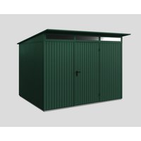 Ecostar Gerätehaus »Trend-P«, Metall, BxHxT: 302,8 x 232,3 x 238 cm (Außenmaße inkl. Dachüberstand) – gruen Ecostar Gerätehaus »Trend-P«, Metall, BxHxT: 302,8 x 232,3 x 238 cm (Außenmaße inkl. Dachüberstand) – gruen