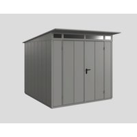 Ecostar Gerätehaus »Elegant-P«, Metall, BxHxT: 238 x 232,3 x 238 cm (Außenmaße inkl. Dachüberstand) – grau Ecostar Gerätehaus »Elegant-P«, Metall, BxHxT: 238 x 232,3 x 238 cm (Außenmaße inkl. Dachüberstand) – grau