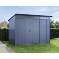 Ecostar Gerätehaus »Elegant-P«, Metall, BxHxT: 302,8 x 232,3 x 238 cm (Außenmaße) – blau Ecostar Gerätehaus »Elegant-P«, Metall, BxHxT: 302,8 x 232,3 x 238 cm (Außenmaße) – blau