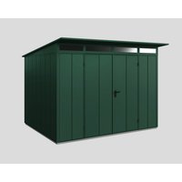 Ecostar Gerätehaus »Elegant-P«, Metall, BxHxT: 302,8 x 232,3 x 238 cm (Außenmaße inkl. Dachüberstand) – gruen Ecostar Gerätehaus »Elegant-P«, Metall, BxHxT: 302,8 x 232,3 x 238 cm (Außenmaße inkl. Dachüberstand) – gruen