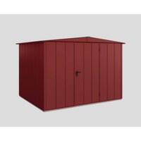 Ecostar Gerätehaus »Elegant-S«, Metall, BxHxT: 302,8 x 219,4 x 238 cm (Außenmaße) – rot Ecostar Gerätehaus »Elegant-S«, Metall, BxHxT: 302,8 x 219,4 x 238 cm (Außenmaße) – rot