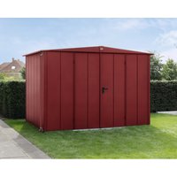 Ecostar Gerätehaus »Elegant-S«, Metall, BxHxT: 302,8 x 219,4 x 238 cm (Außenmaße) – rot Ecostar Gerätehaus »Elegant-S«, Metall, BxHxT: 302,8 x 219,4 x 238 cm (Außenmaße) – rot