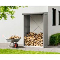 Ecostar Kaminholzregal »Trend-V«, BxHxT: 112,7 x 198 x 102,5 cm, Metall – grau (Rabatt: 9 %) Ecostar Kaminholzregal »Trend-V«, BxHxT: 112,7 x 198 x 102,5 cm, Metall – grau (Rabatt: 9 %)